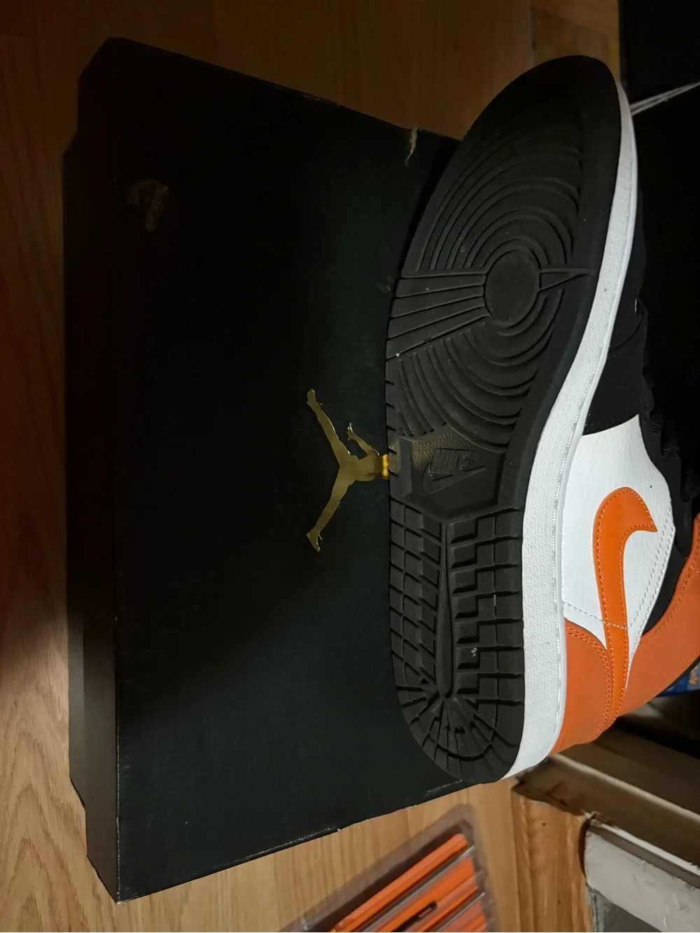 Jordan Men’s Air Jordan 1 Low - Orange/Black/White